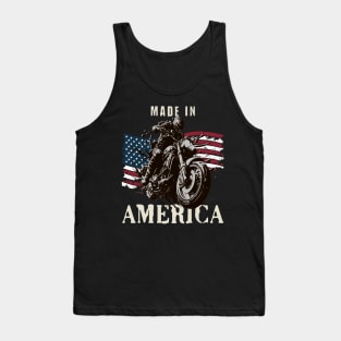 Made in America for American racing fans Mechanic Motorcycle Lover Enthusiast Gift Idea Tank Top